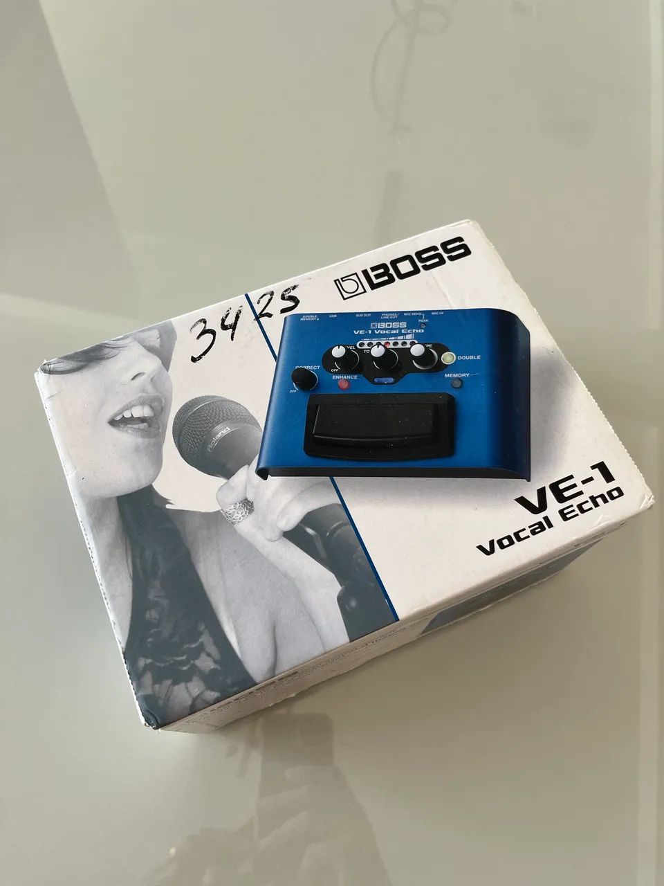 Pedal de efeito Boss Vocal Effects Vocal Echo VE-1 azul