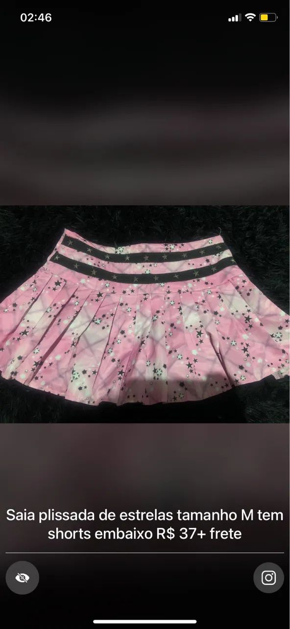saia plissada com de estrelas  - Foto 3