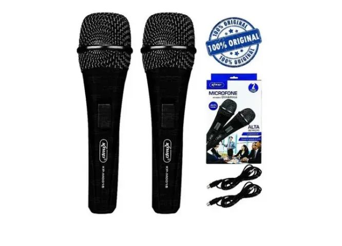 Kit 2 Microfones Knup Kp-m0015 Dinâmico Com Fio 3 Metros P10. Novo, sem uso. - Foto 5