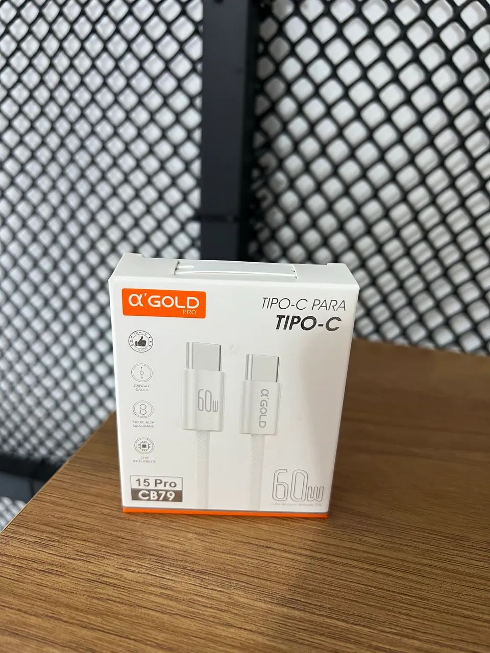 Cabo USB-C Tipo C 60w Trançado De Nylon  Iphone 15,15 Pro/Max, 16 Original - Foto 6