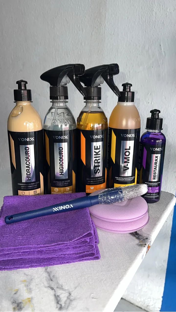 Produtos de limpeza automotiva vonixx 