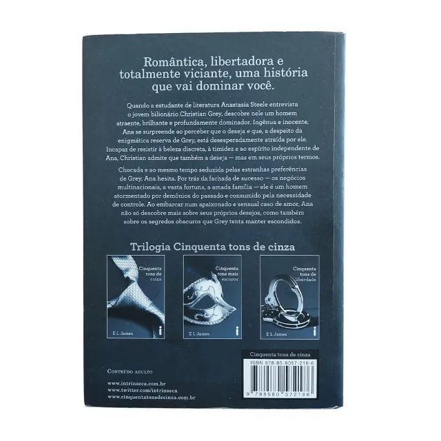 Livro Cinquenta Tons de Cinza - E L James - Usado - Foto 2
