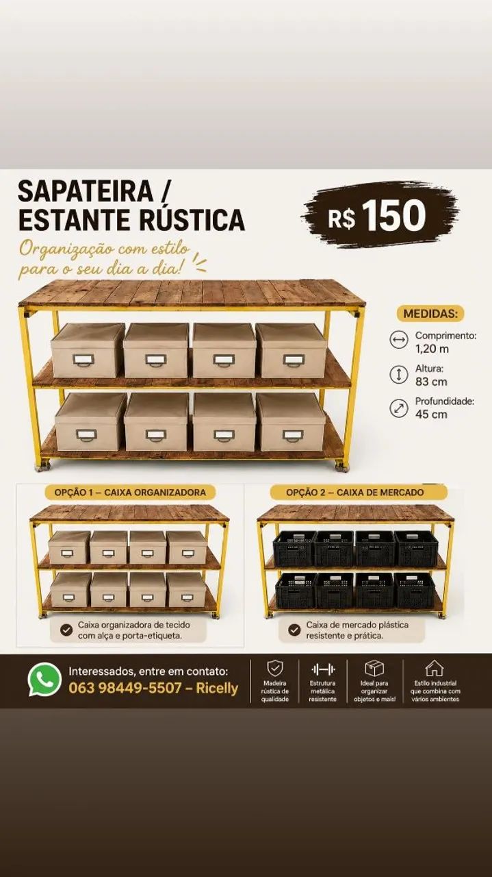 Estante ferro amarelo  - Foto 2