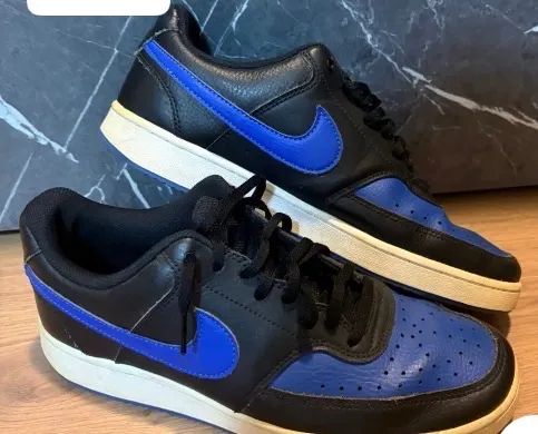 tênis nike court vision low preto e azul