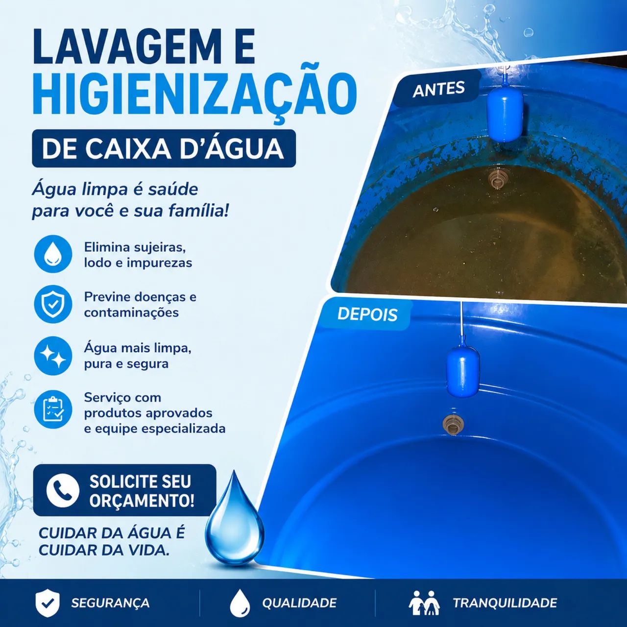 Lavagem de caixa d?água 