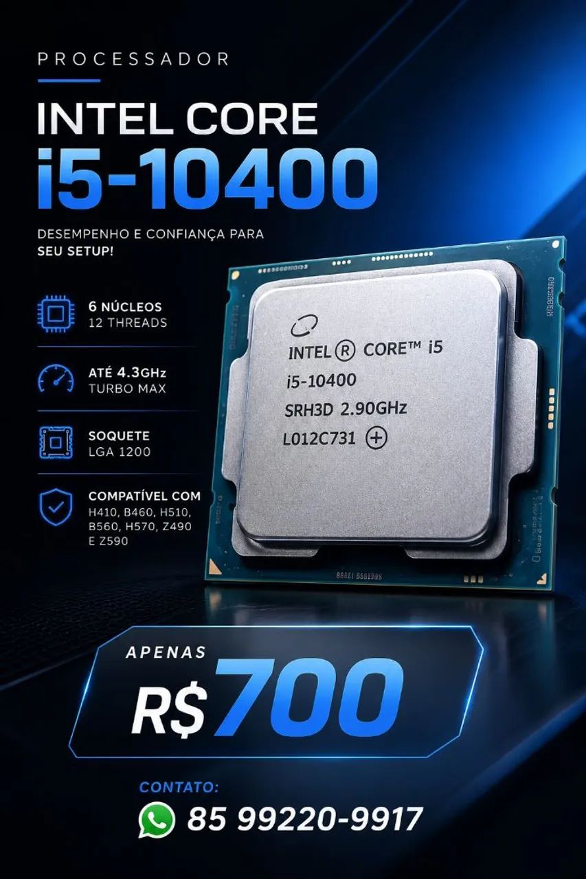 自作PC・Core i5-10400/MEM32GB/SSD500GB I5 10400 ( com vídeo