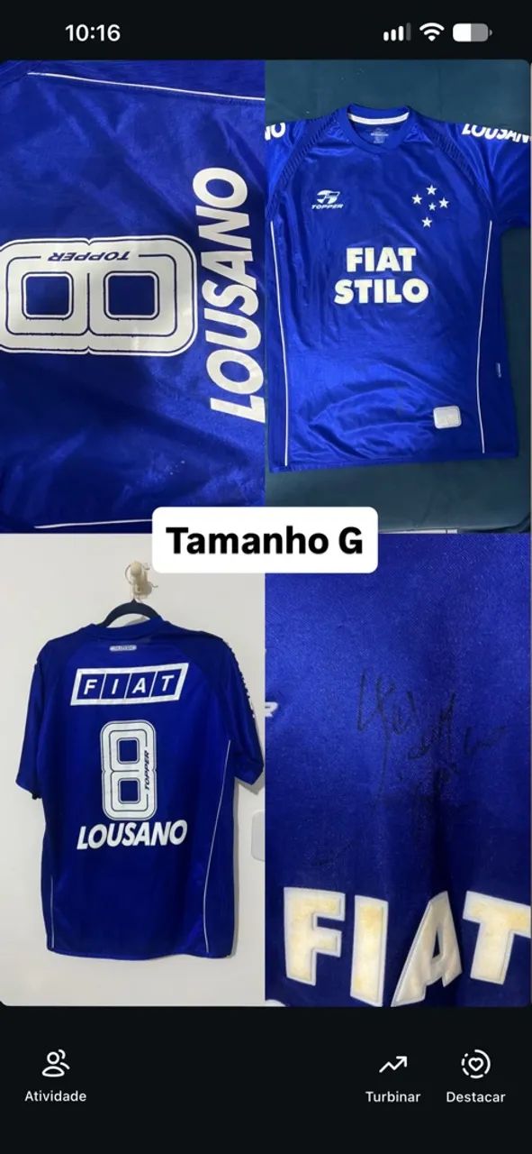 Camisa cruzeiro 2002 autografada