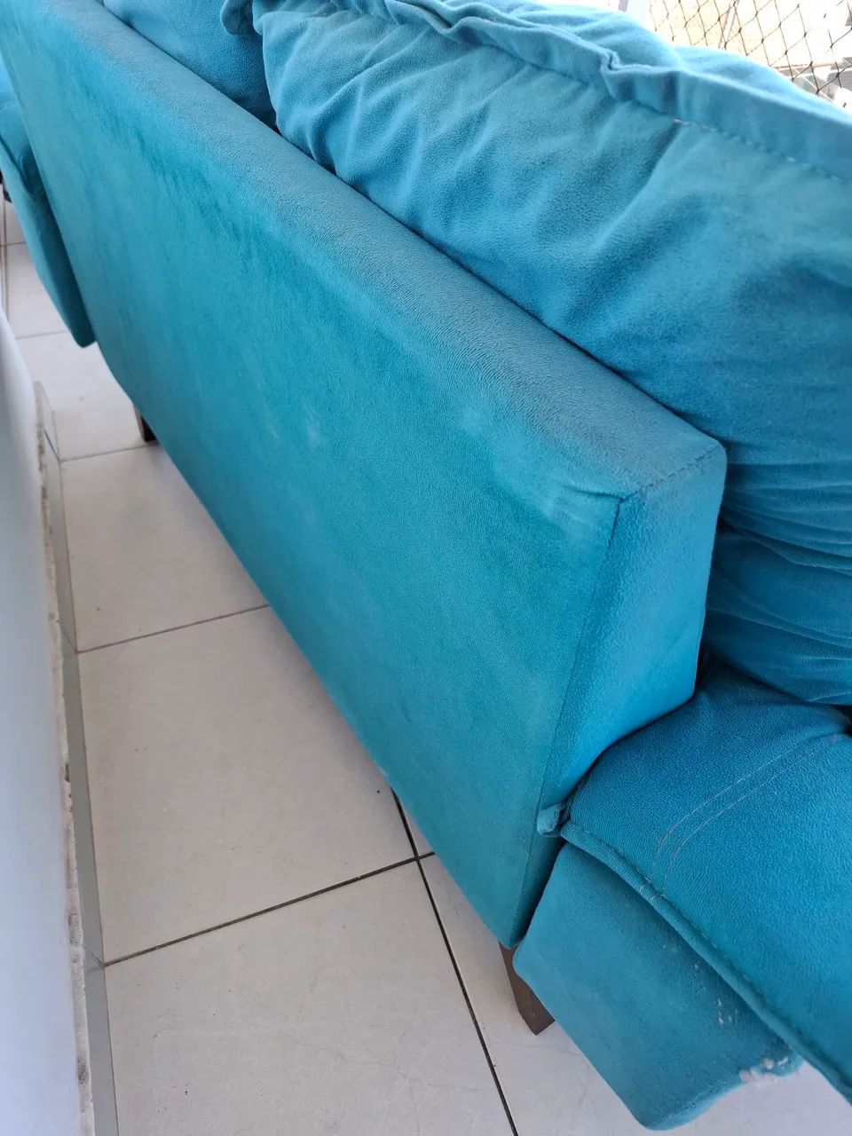 Sofá 2 lugares azul - Foto 3