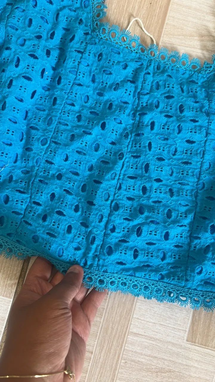 Cropped bordado azul  - Foto 2