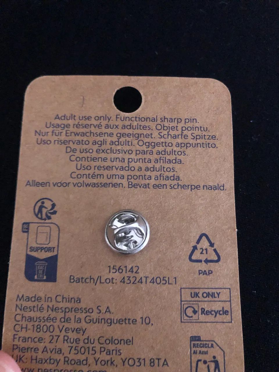 Pin nespresso - Novo - Foto 2