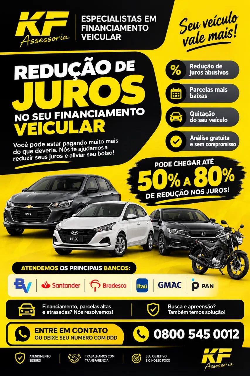 Redução de financiamento veicular 