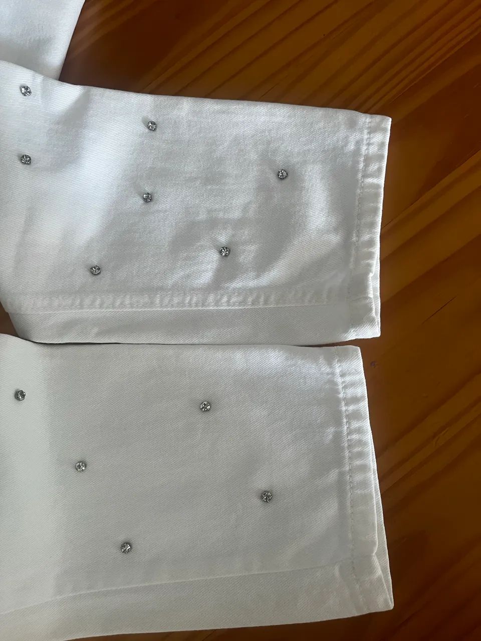 Calça jeans branca com brilhos C&A 36 - Foto 3