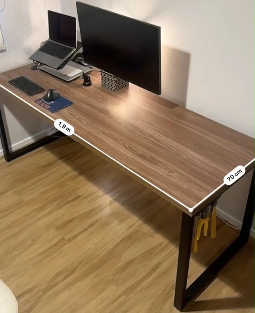 Mesa Kappesberg de escritório - 190x70cm