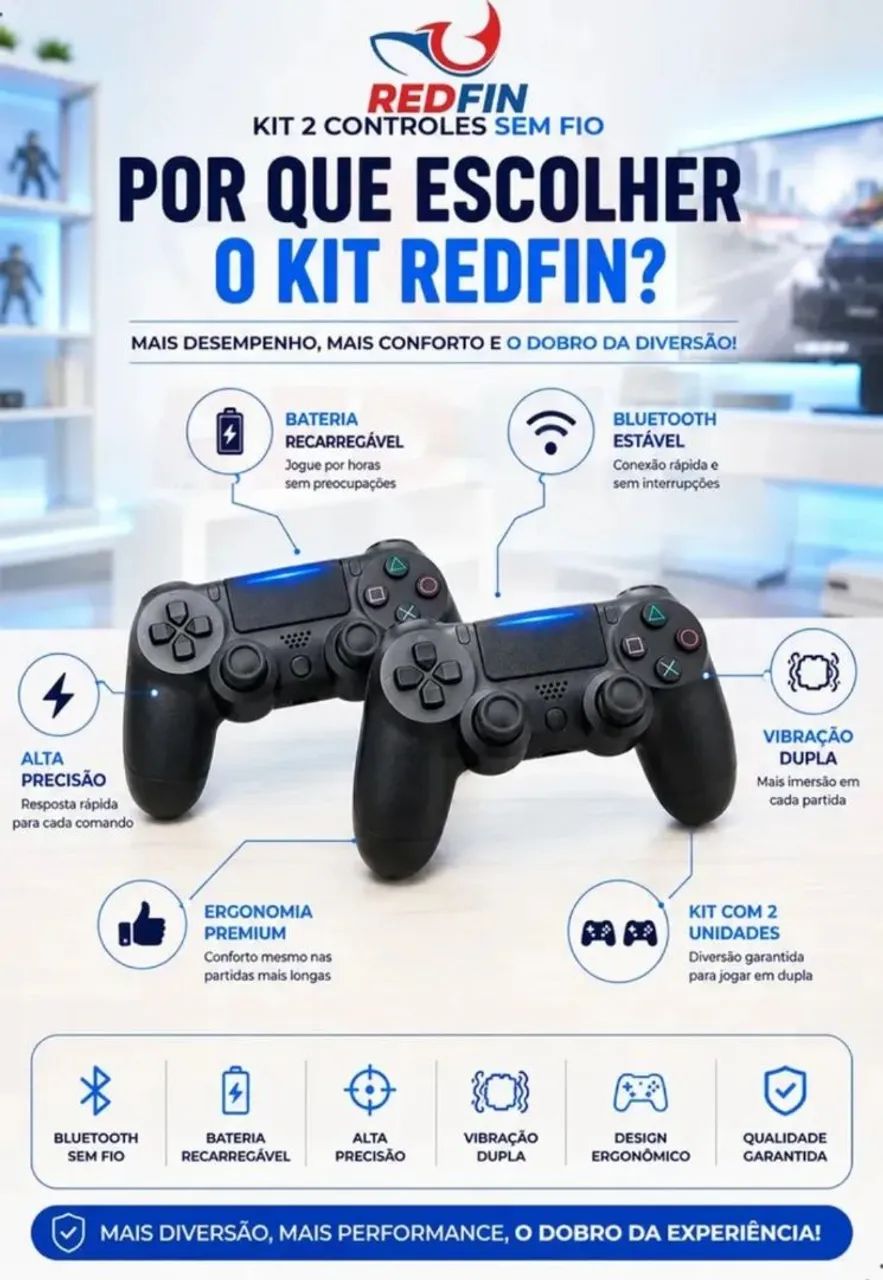 2 controles Doubleshock 4 - Foto 2