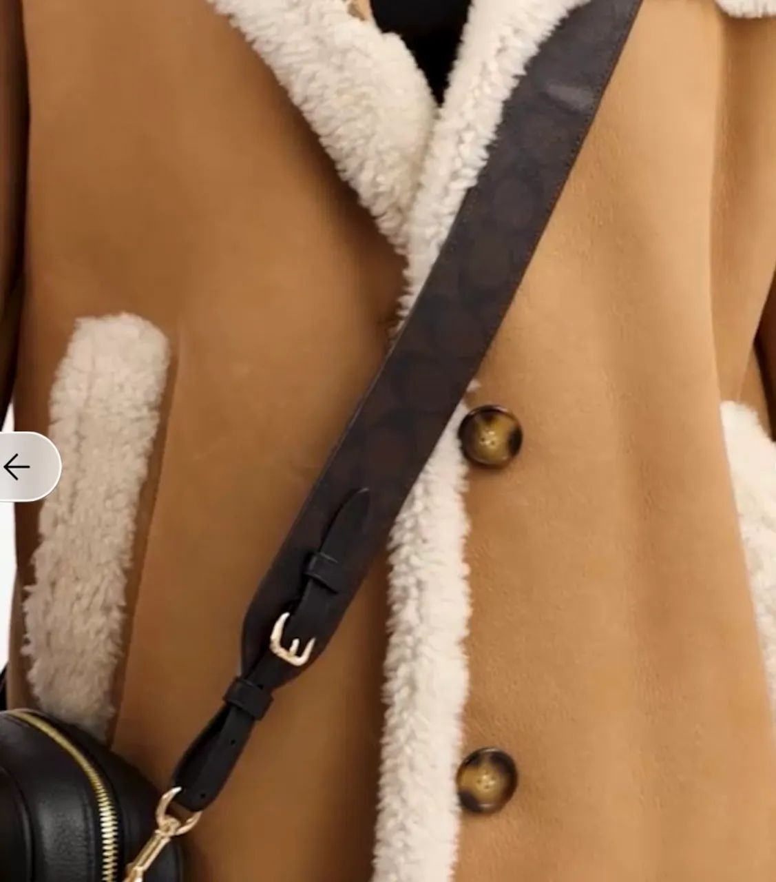 Alça NOVA avulsa bolsa coach signature preta marrom nova  - Foto 5