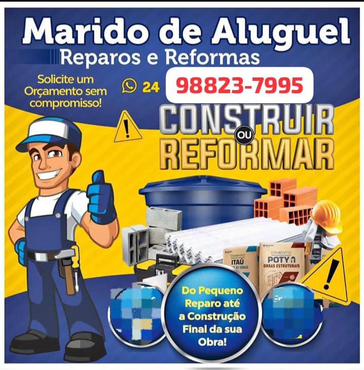 SERVIÇOS MARIDO DE ALUGUEL MANUTENÇÃO E REFORMA 