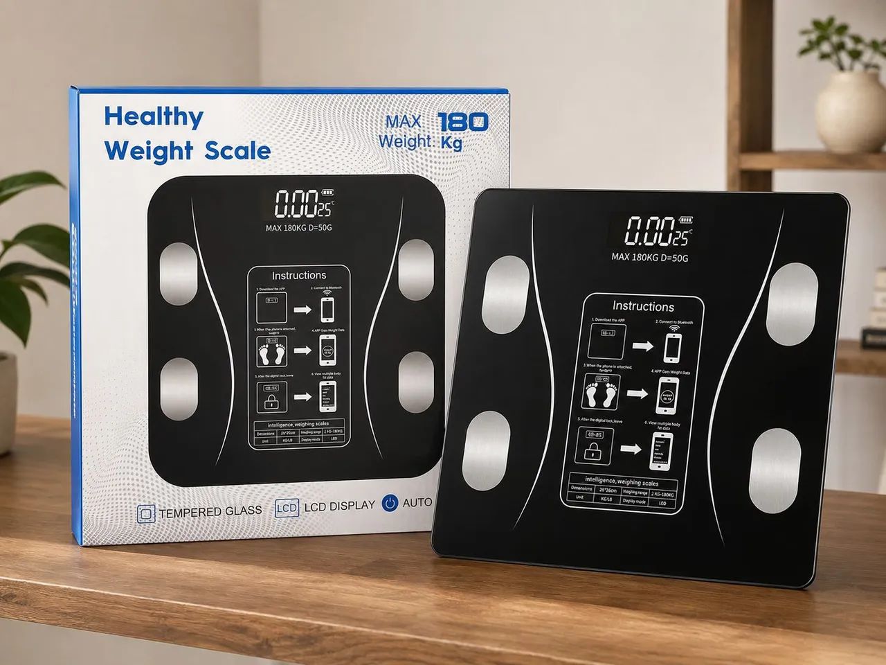 Balança Digital Inteligente Bluetooth até 180kg - Foto 2