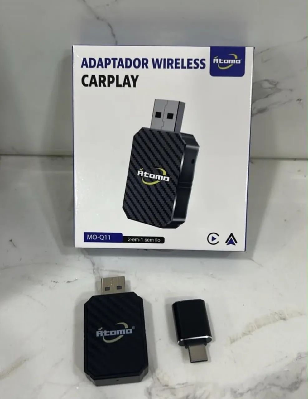 Adaptador CarPlay e Android Auto 