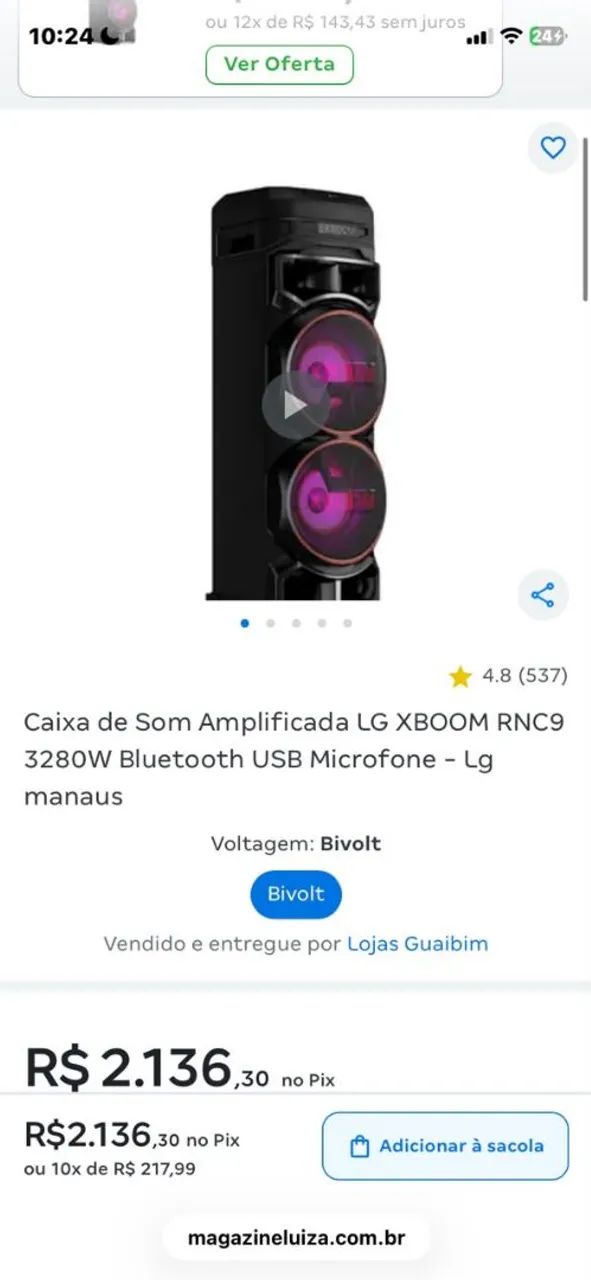 CAIXA DE SOM LG XBOOM  - Foto 3