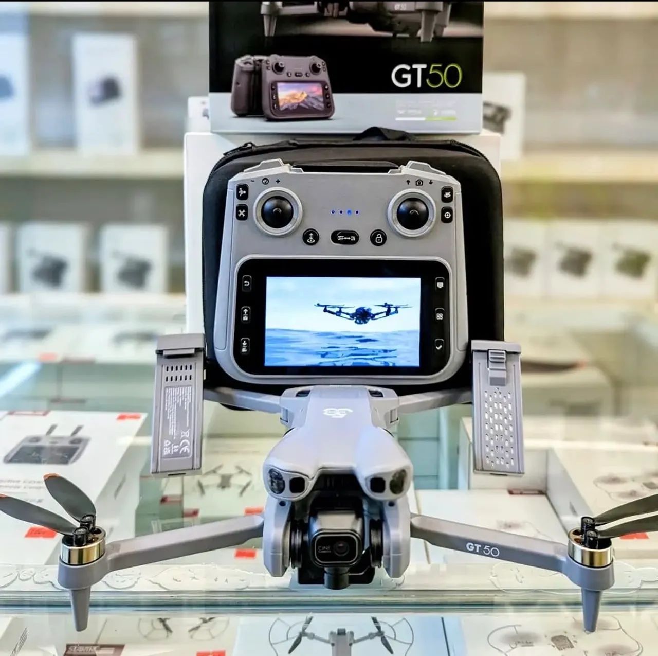 Drone Gt50 2 baterias controle com tela novo 