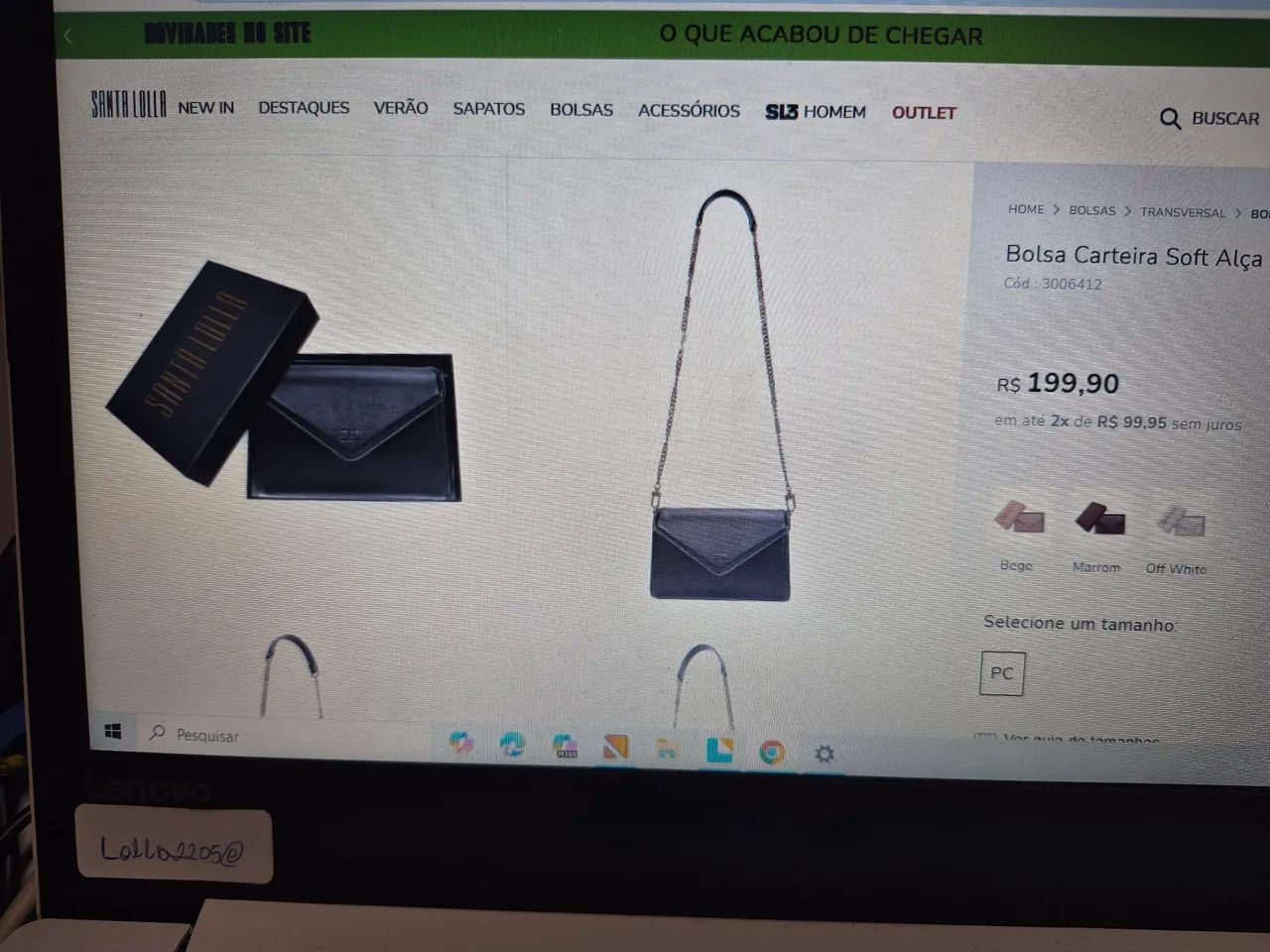 Bolsa Santa Solla Original Preto - Foto 3