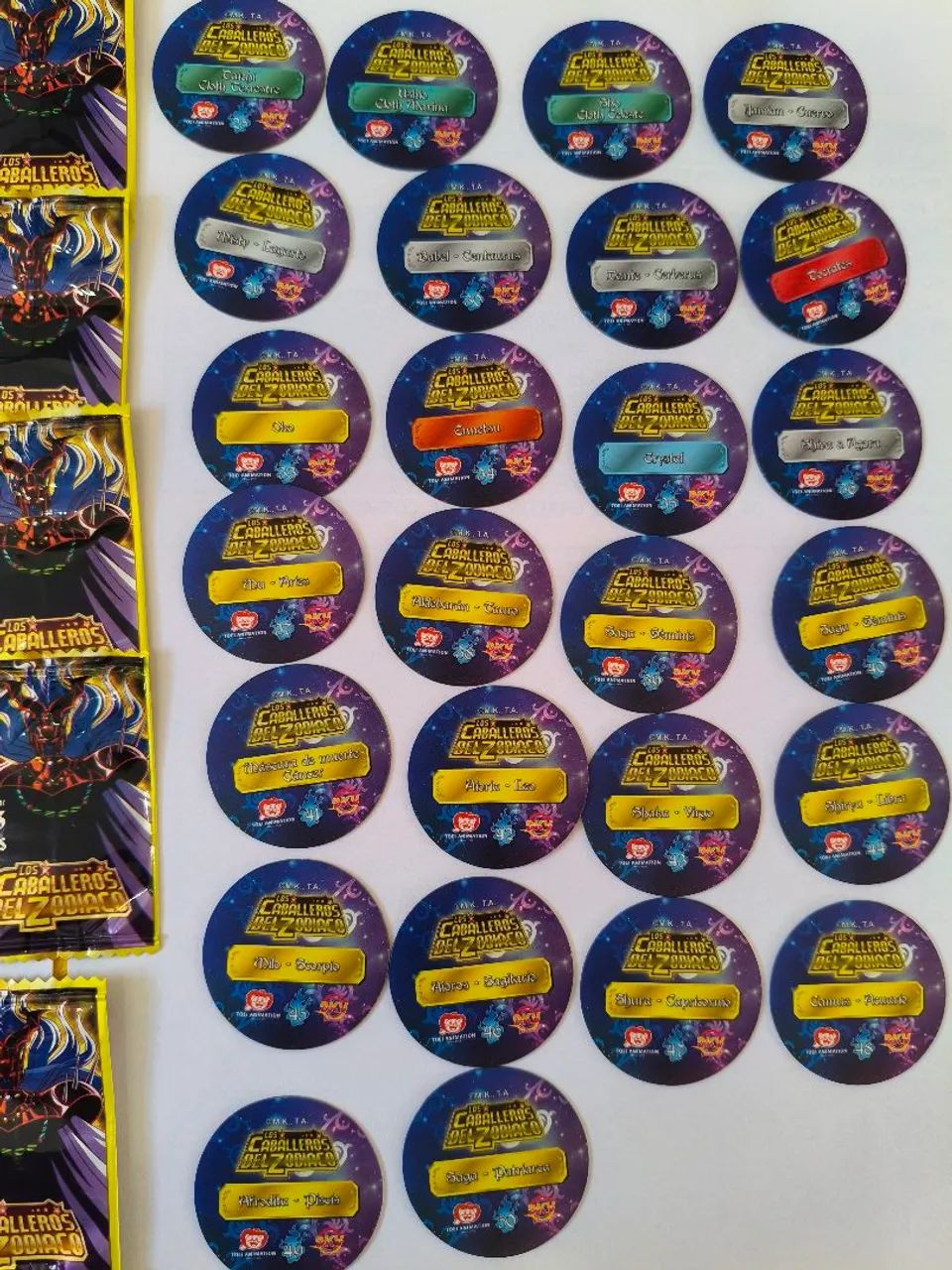 Coleção DKV Tazos cavaleiros do zodíaco completa volume 03