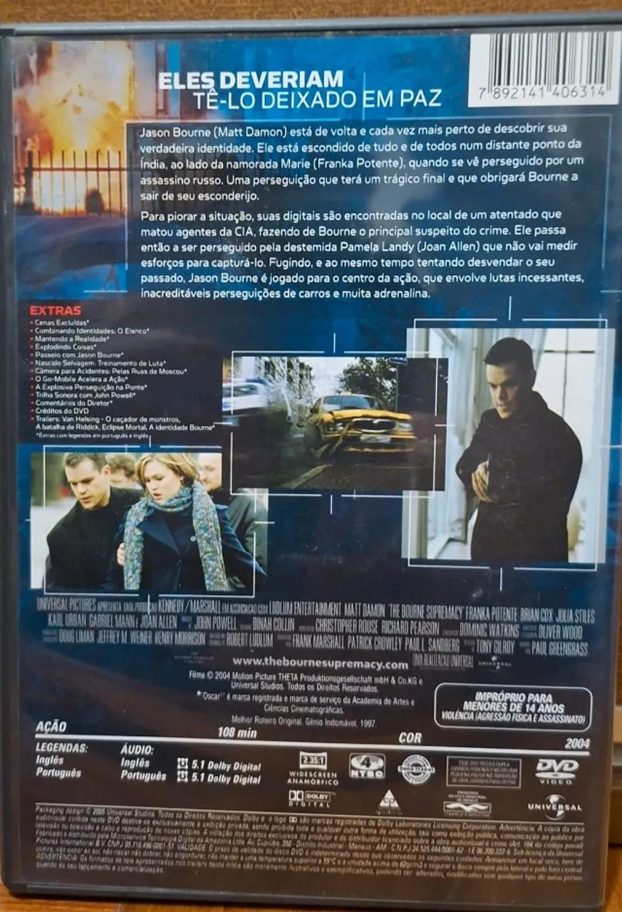 DVD - Coleção A Identidade Bourne / A Supremacia Bourne - Foto 4