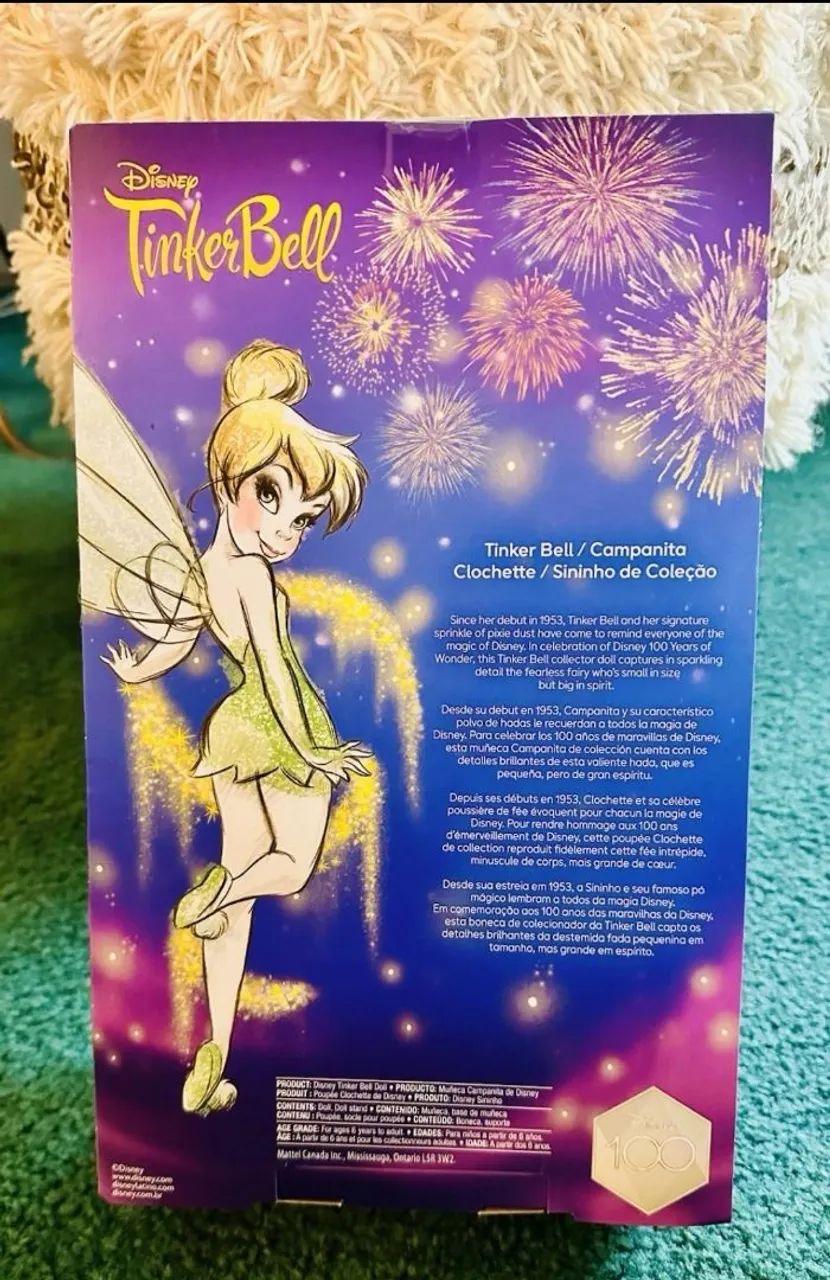 BONECA BARBIE TINKERBELL MATTEL NOVA LACRADA  - Foto 3