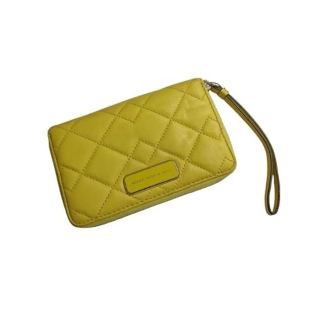 Carteira de couro Marc Jacobs amarela
