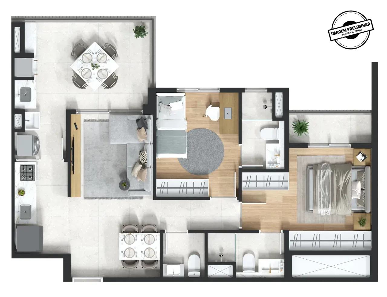 PLANTA 65m²