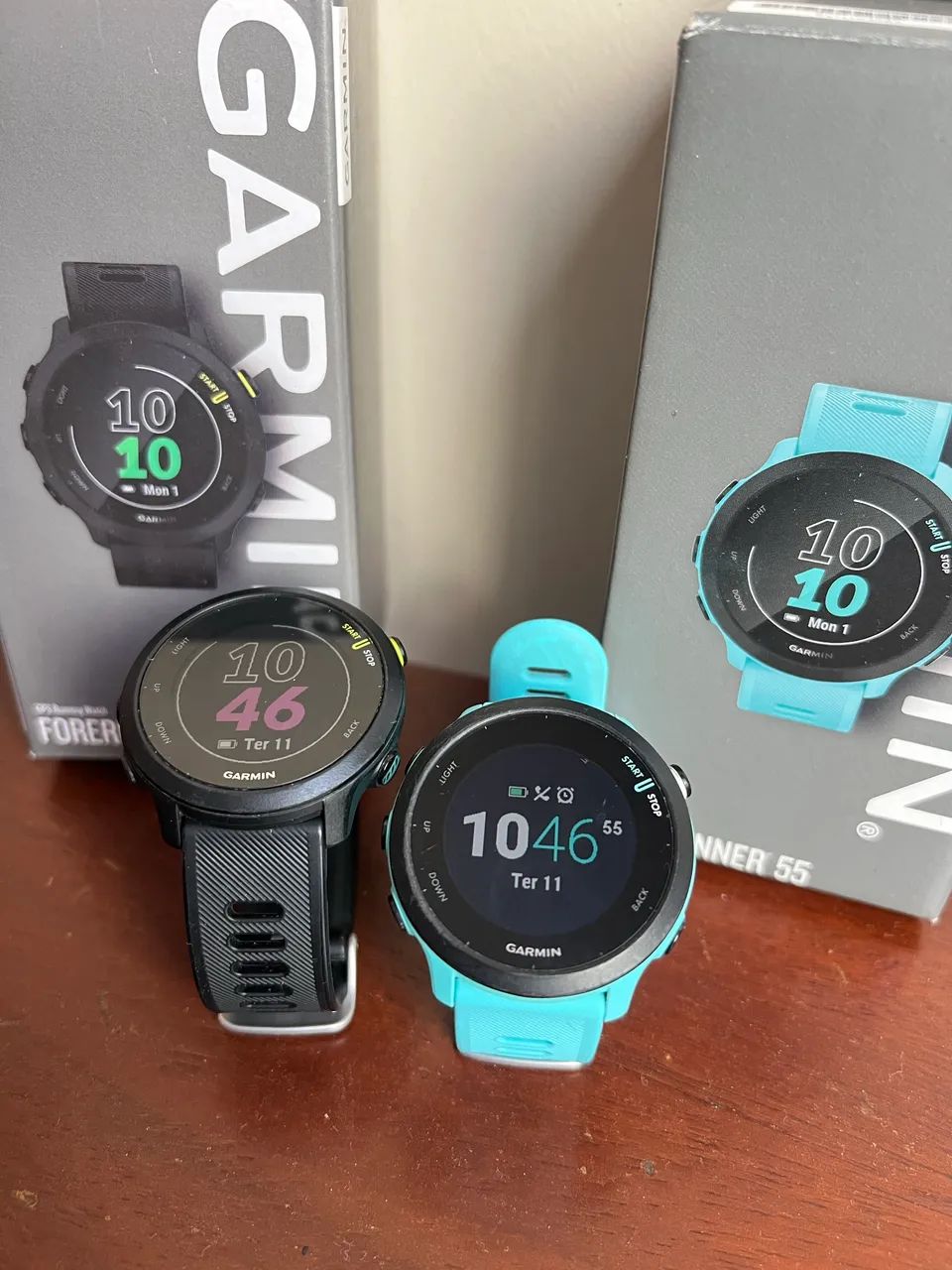 Garmin Forerunner 55 - preto e verde - Foto 2