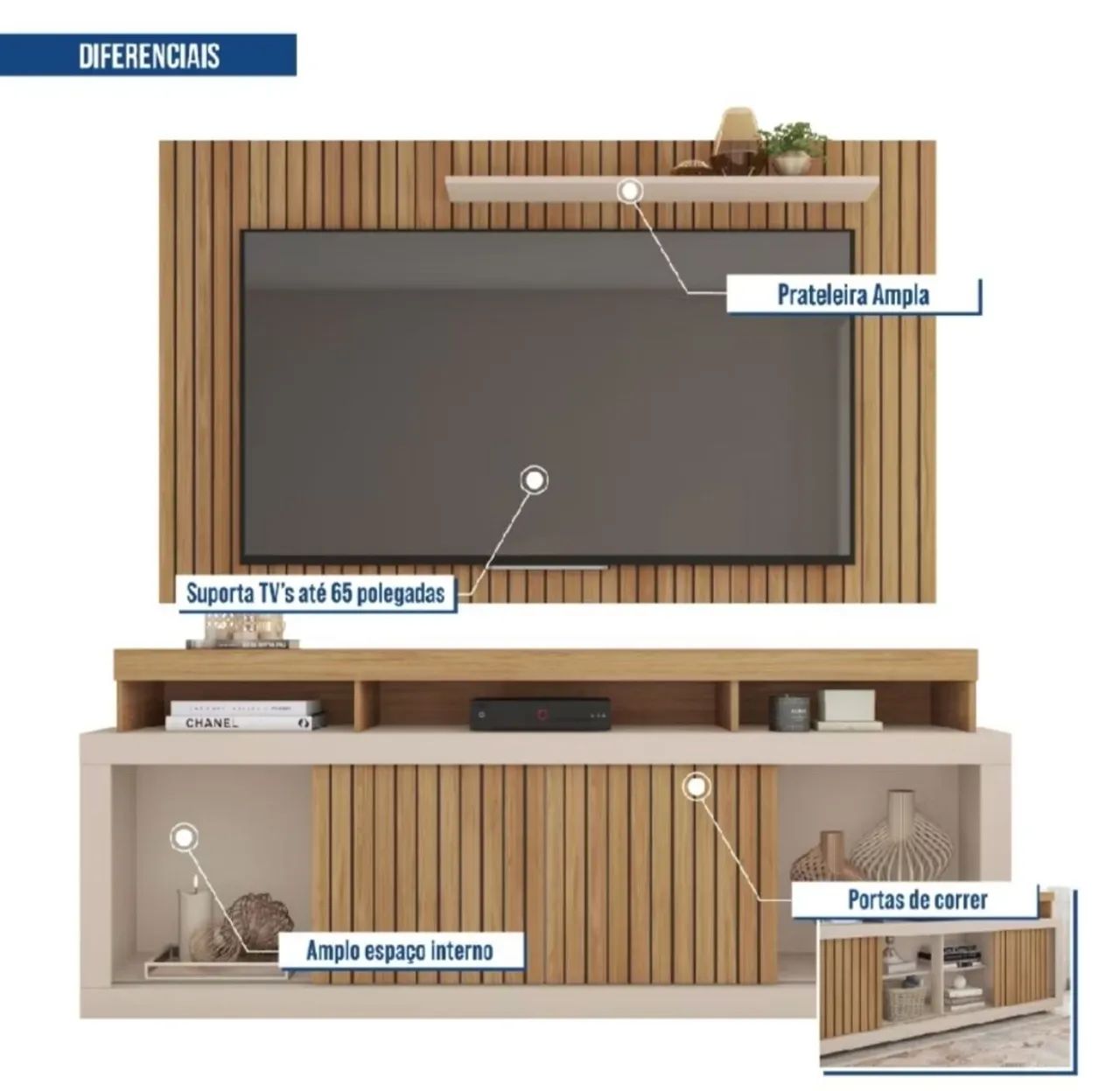 Rack com painel ripado - Foto 2