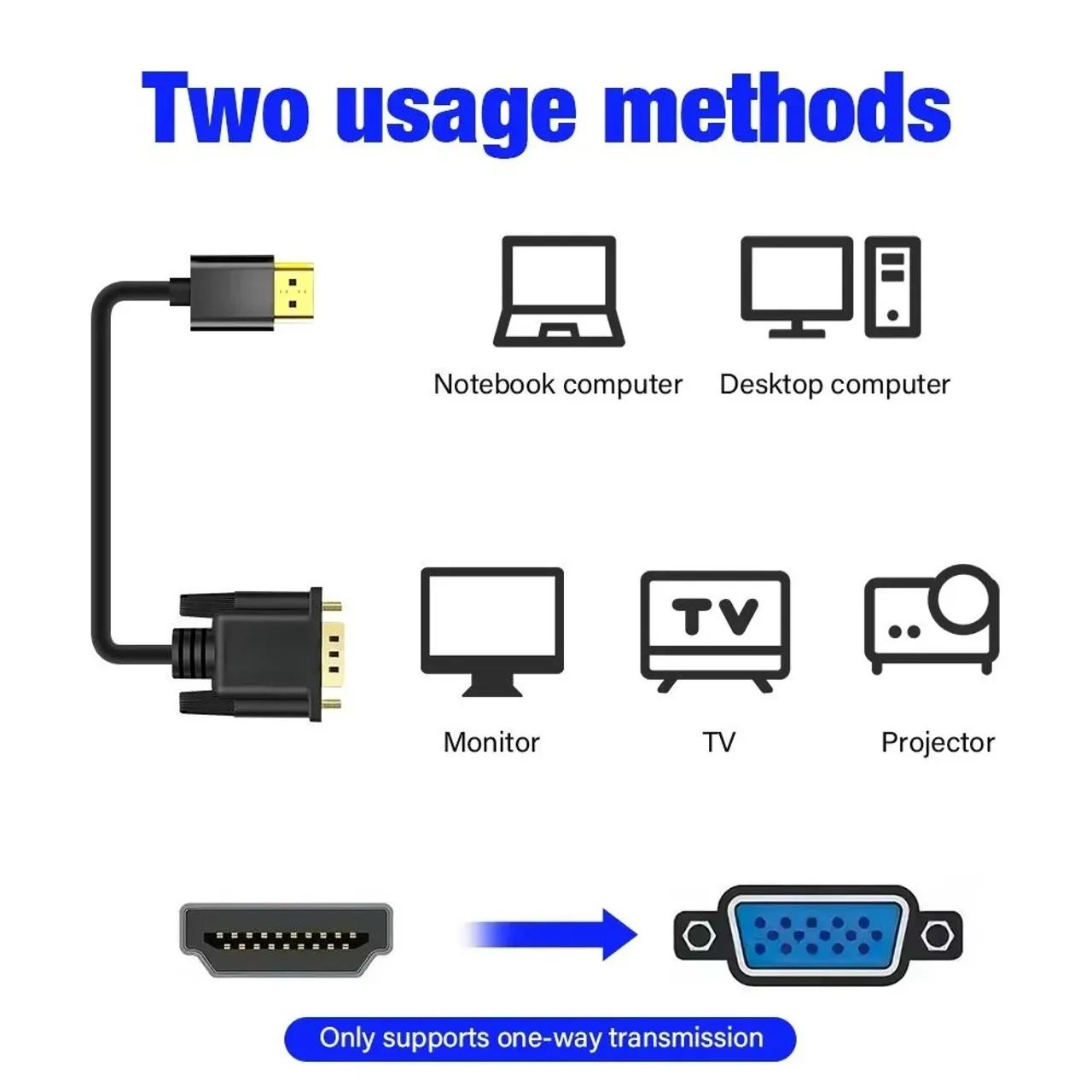 Cabo HDMI para VGA 1,8 Metros - Foto 3