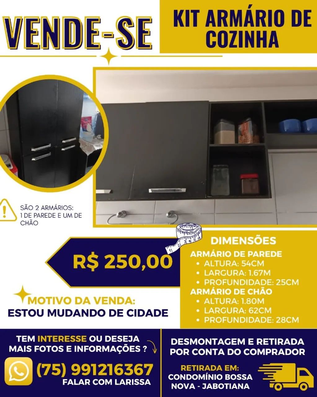 Kit armário de cozinha 