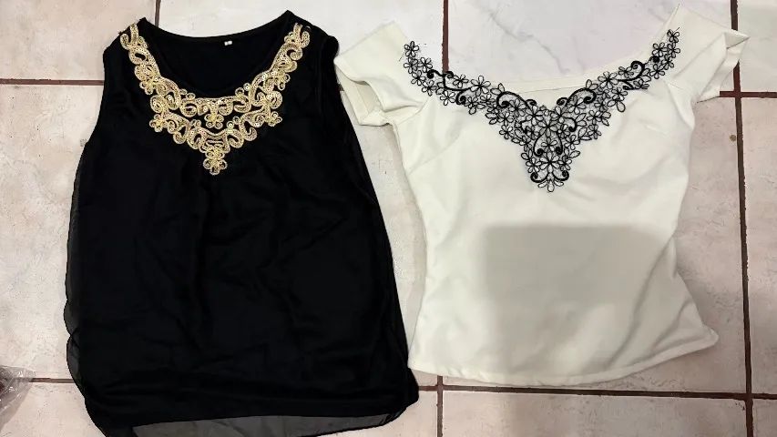Kit 2 blusas com bordado