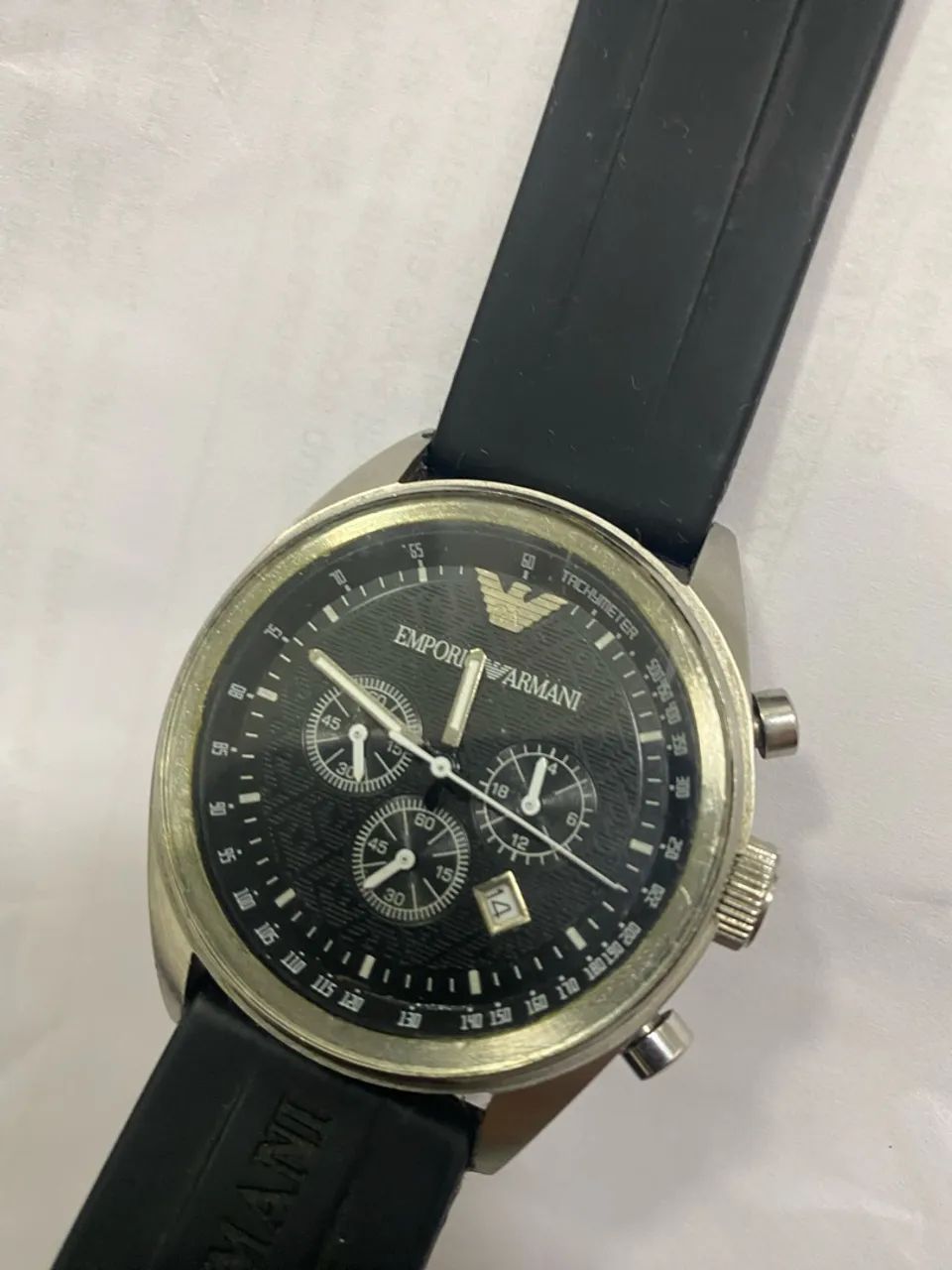 Relógio Emporio Armani AR0527 Pulseira emborrachada 