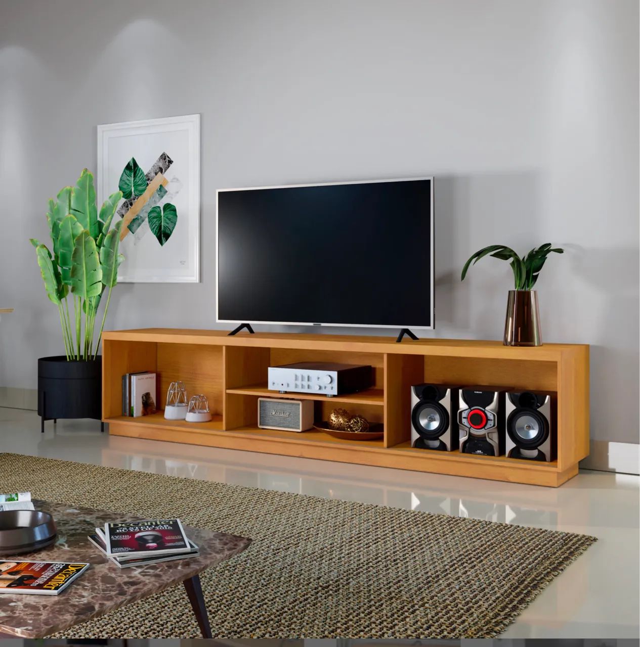 Rack Arezzo até 75? - 100% MDF, Ripado Exclusivo e Máxima Imponência - Foto 2