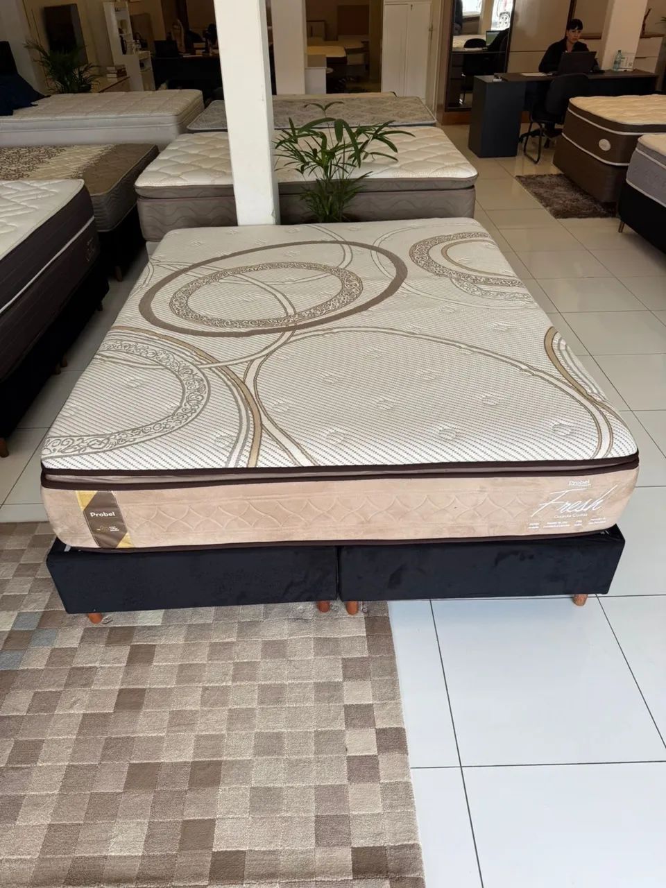 Cama box Queen PROBEL SEMINOVA TOP - Entrego! 