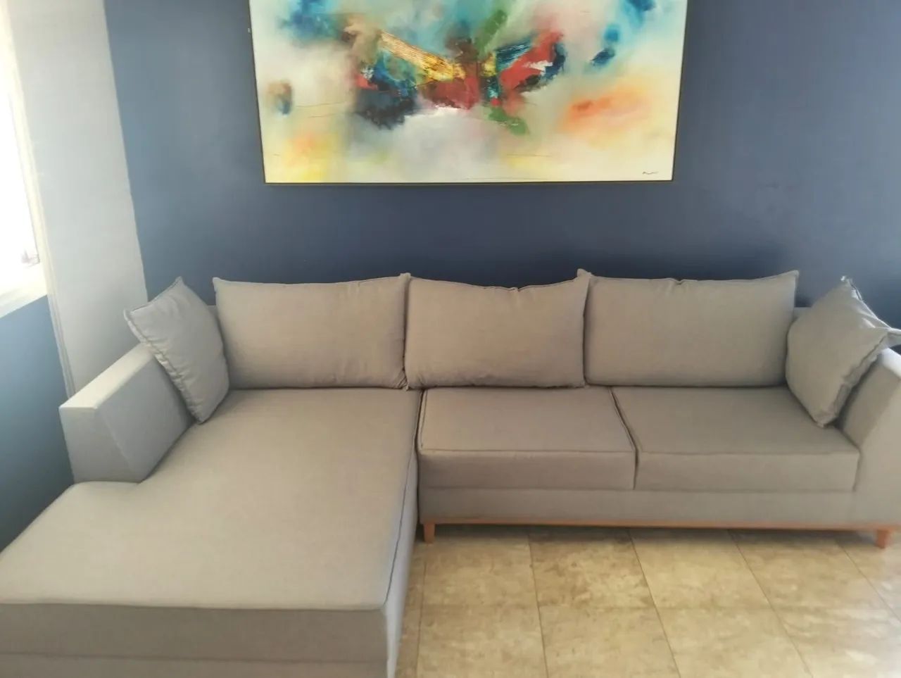 Sofá de alto padrão em linho/4 lugares  - Foto 5