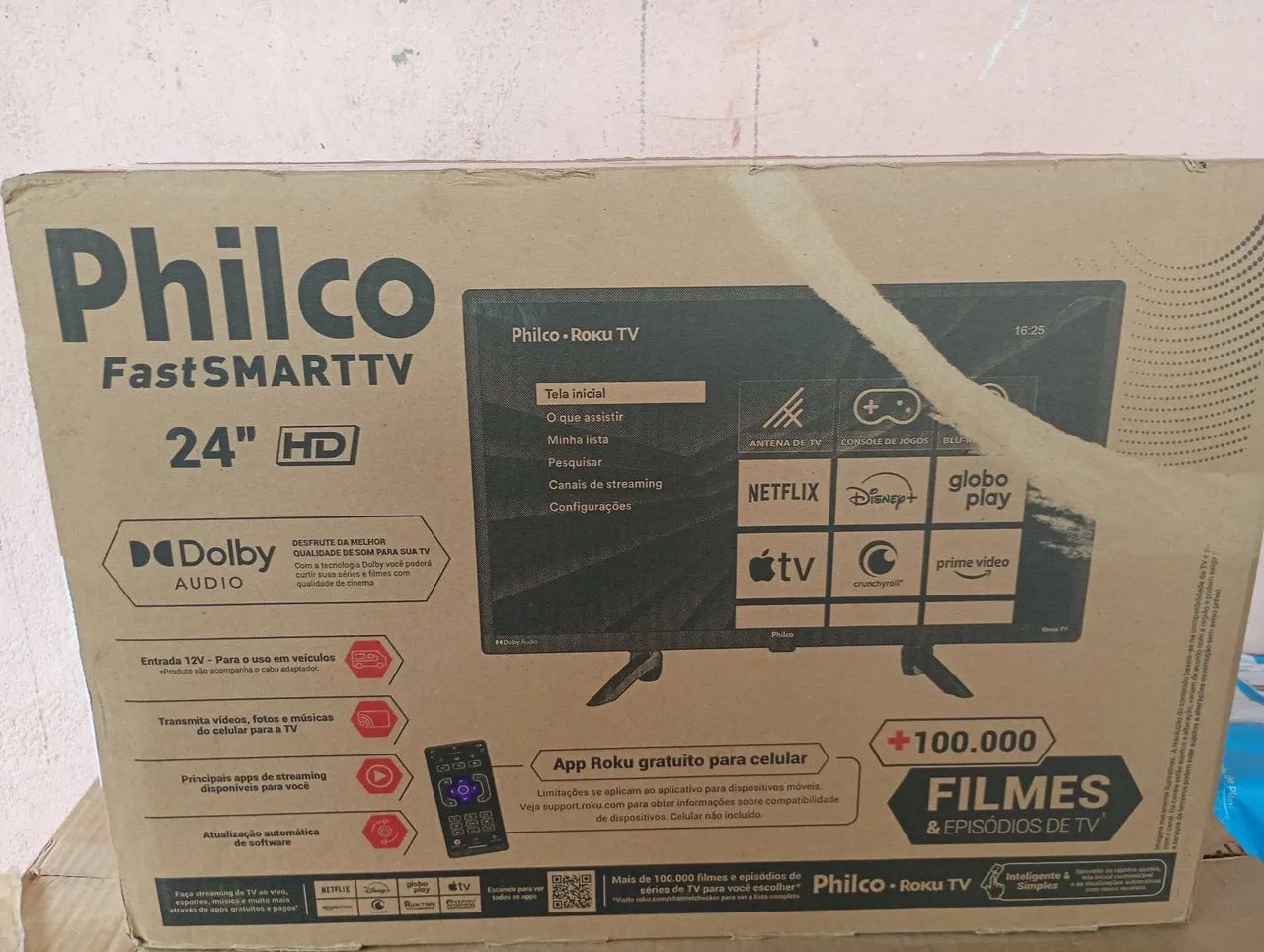 Smart tv 24 polegadas Philco Roku 