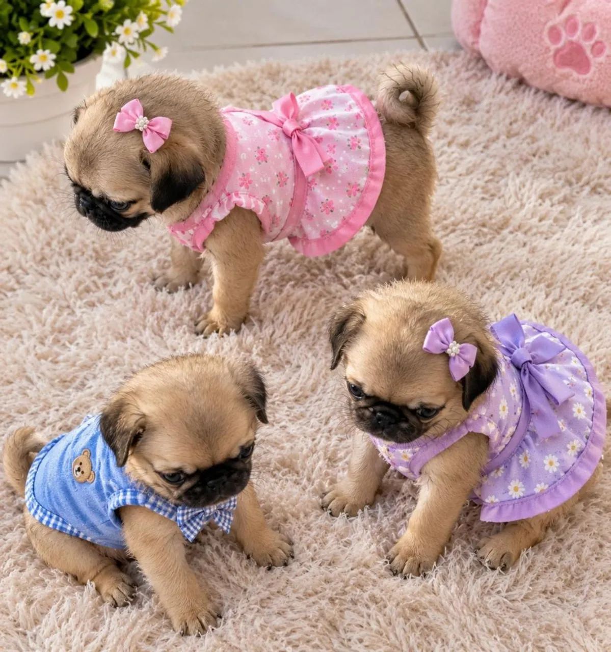 Filhotes de Pug mini