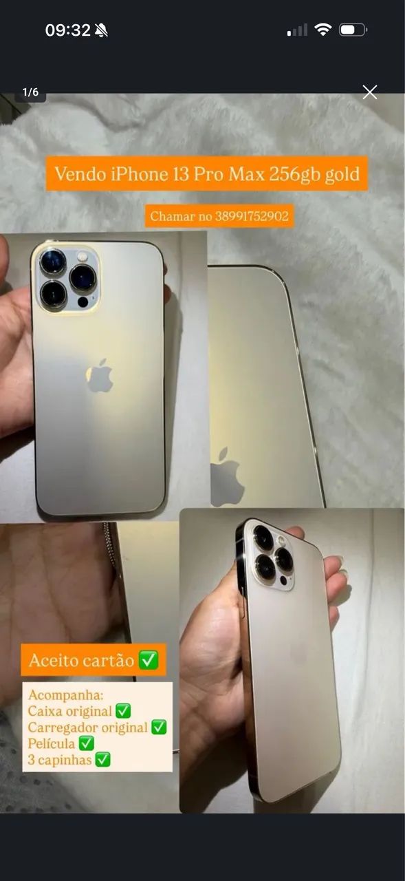 iPhone 13 Pro Max 256gb gold 