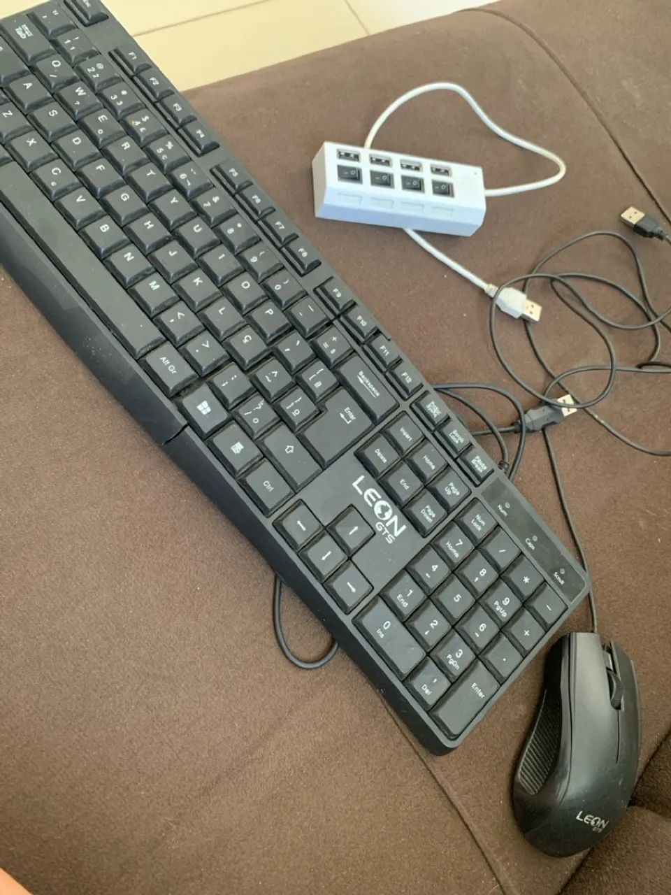 Teclado e mouse leon gts ( hub de brinde) 