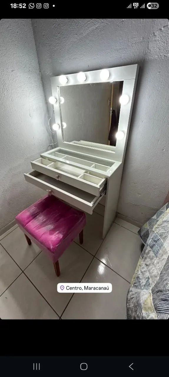 PENTEADEIRA CAMARIM COM 2 GAVETAS 100% MDF - Foto 3