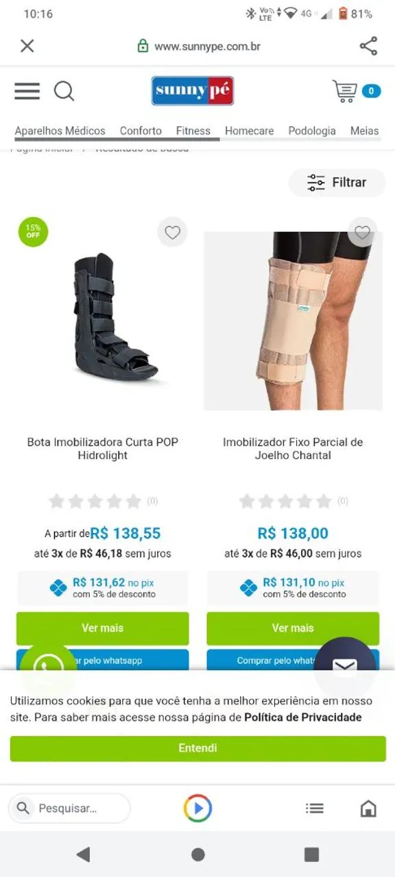 Imobilizador de joelho ortofly  - Foto 4