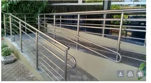 Corrimão de inox e galvanizado 