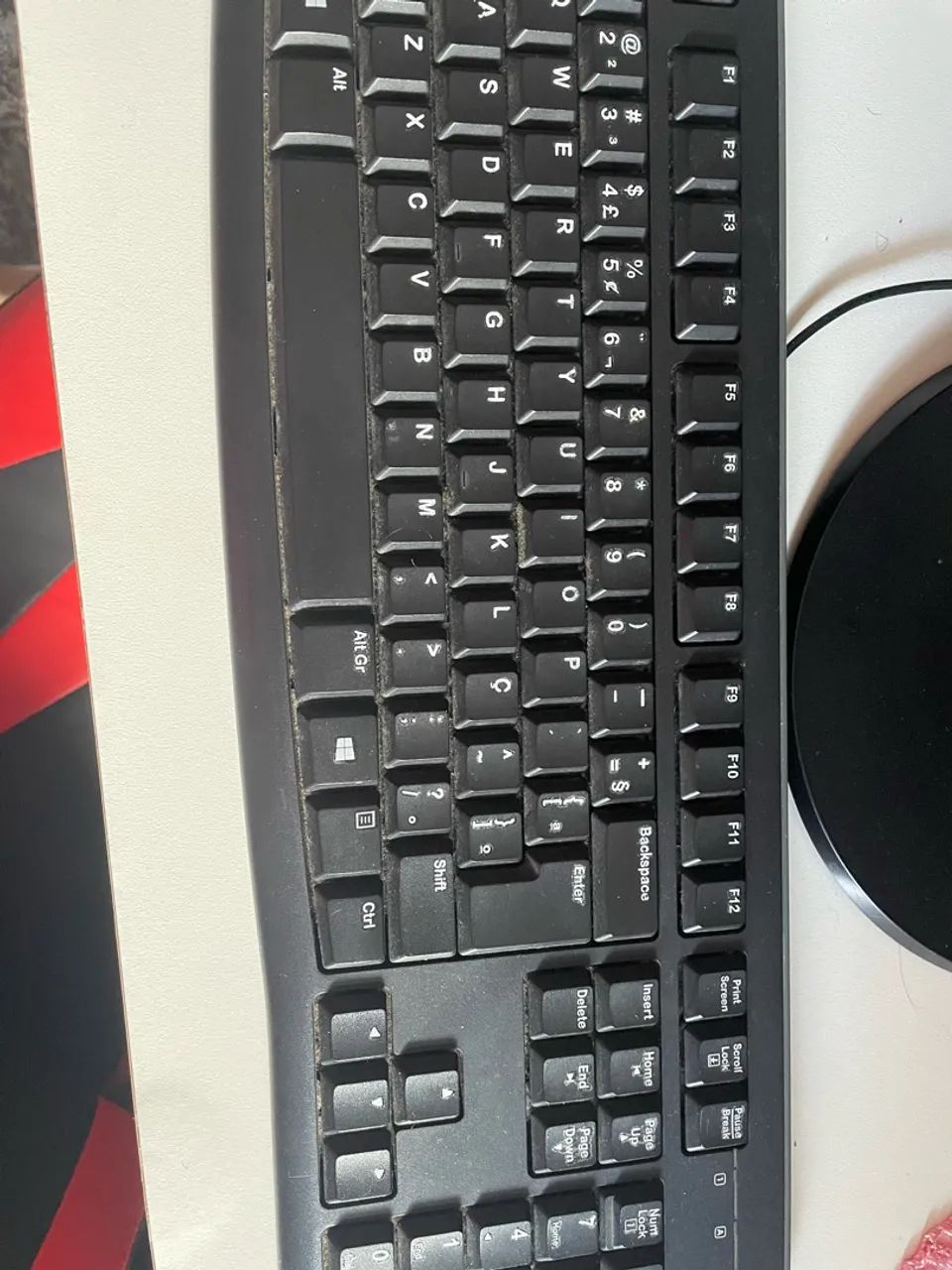 Monitor e teclado