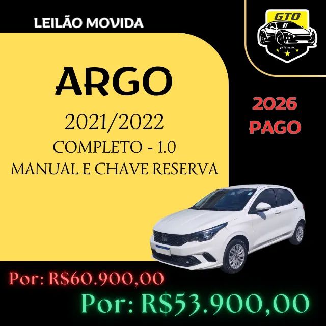 Fiat Argo 1.0 6V Flex. 2022