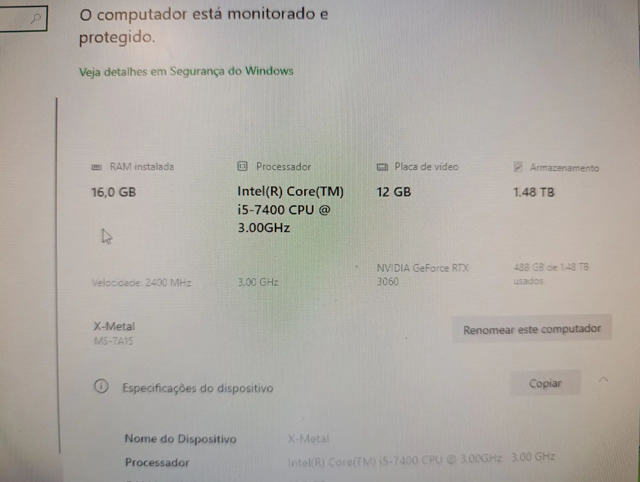 Pc gamer i5 7400 RTX3060 - Foto 5