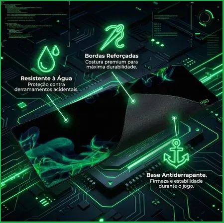 Mousepad Gamer Grande GG 900mm x 300mm Base Emborrachada Bordas